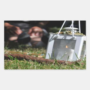 Lichtlaterne Rechteckiger Aufkleber
