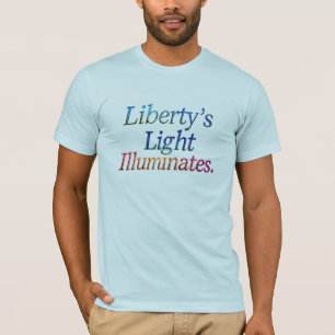 Lichtleuchten der Freiheit" - Patriotischer T - Sh T-Shirt