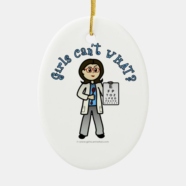 Lichtoptometristin Keramik Ornament (Vorne)