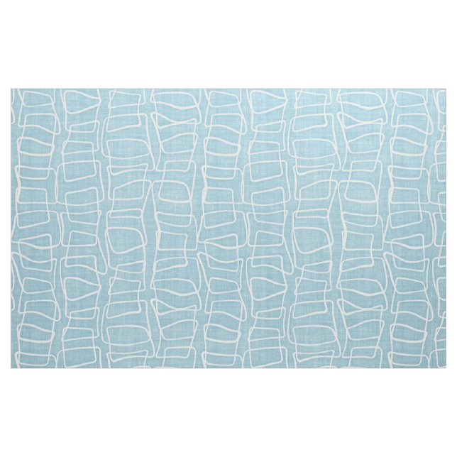 Lichtpastellblau Moderne Rundquadratmuster Stoff (Fat Quarter (45,7 x 55,9 cm))