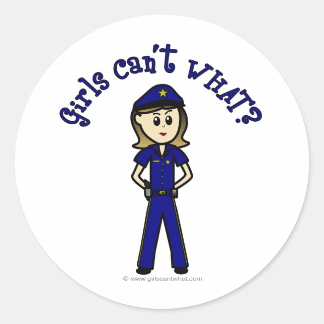 Lichtpolizist Runder Aufkleber (Vorderseite)