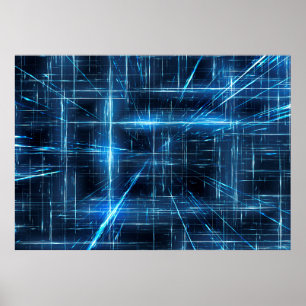 Lichtpunkte des Netzwerks Poster