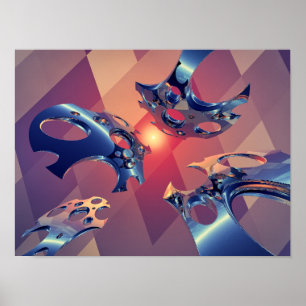 Lichtreflexionen im Flug Poster