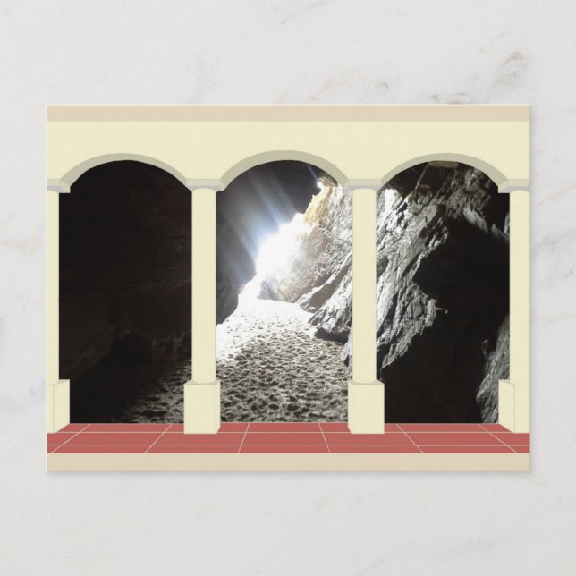 Lichtschacht durch den Bogengang Postkarte (Vorderseite)