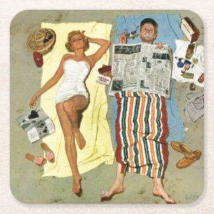 Lichtschutz? Rechteckiger Pappuntersetzer