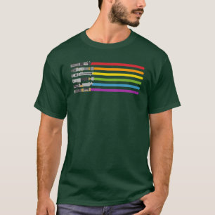 Lichtschwert Regenbogen-Geschenk retro T-Shirt