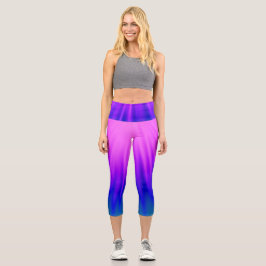 Lichtstrahl - Blau und Rosa Capri Leggings