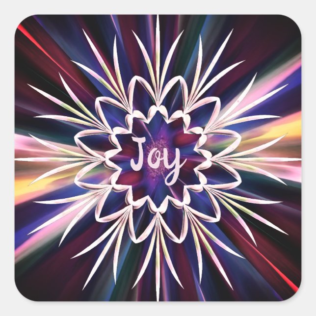 Lichtstrahl! Quadratischer Aufkleber (Vorderseite)