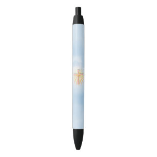 Lichtstrahlen aus dem religiösen Kreuz Kugelschreiber