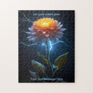Lichtstrahlen Neon Glow Blume Art