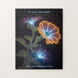 Lichtstrahlen Neon Glow Blume Art