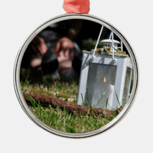 Lichtstrahlen Silbernes Ornament