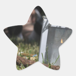 Lichtstrahlen Stern-Aufkleber