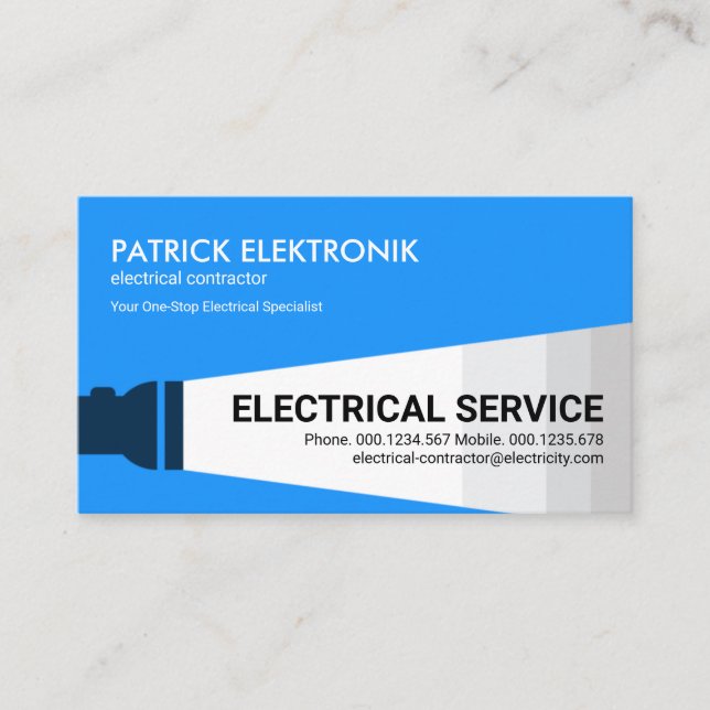 Lichtstrahlleuchte Leuchtstrahlröhre Elektrisch Visitenkarte (Vorderseite)