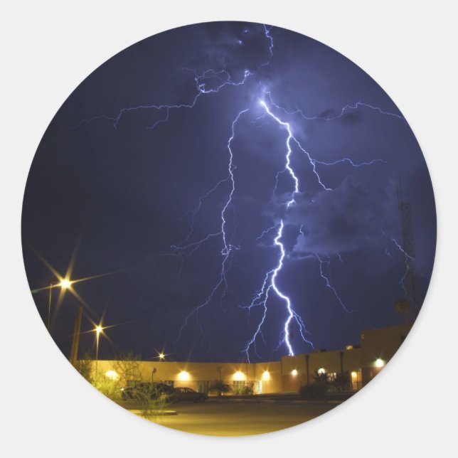 Lichtstreik Runder Aufkleber (Vorderseite)