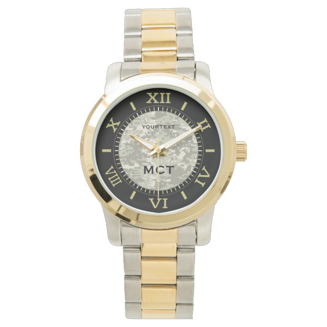 Lichtsturm Urban Digital Camouflage Personalisiert Armbanduhr (Vorderseite)