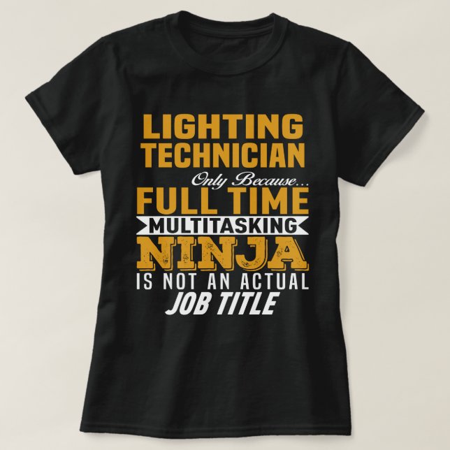Lichttechniker T-Shirt (Design vorne)