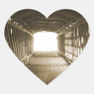 Lichttunnel Herz-Aufkleber