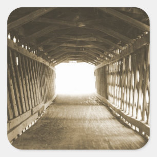 Lichttunnel Quadratischer Aufkleber