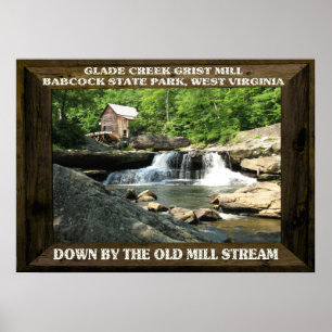 LICHTUNGS-NEBENFLUSS-MAHLGUT MILL-POSTER POSTER