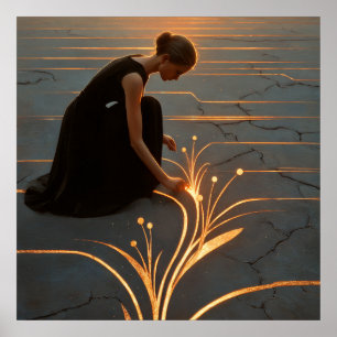 Lichtvorstellung - Solarpunk Symbolische Kunst Poster