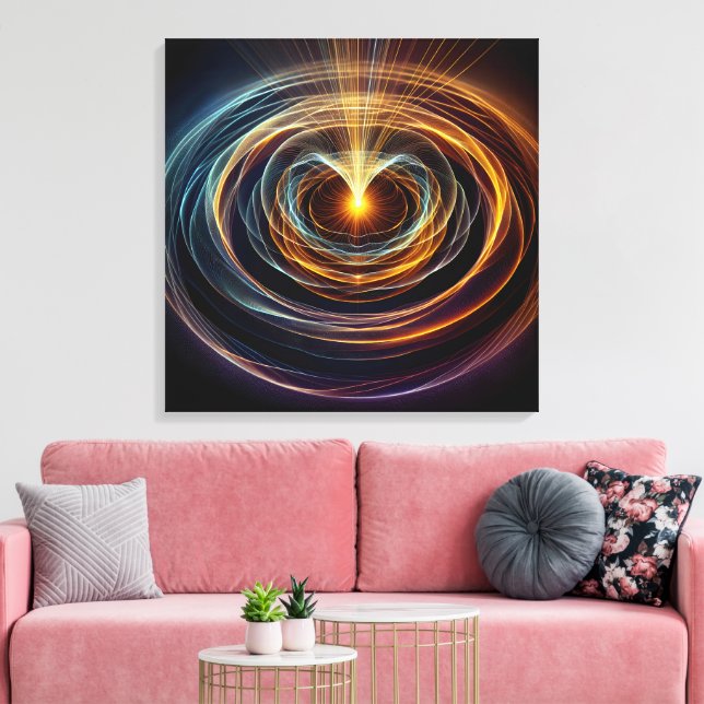 Lichtwellenleiche mit schwirbelnder Energie Leinwanddruck (Insitu (Wohnzimmer))