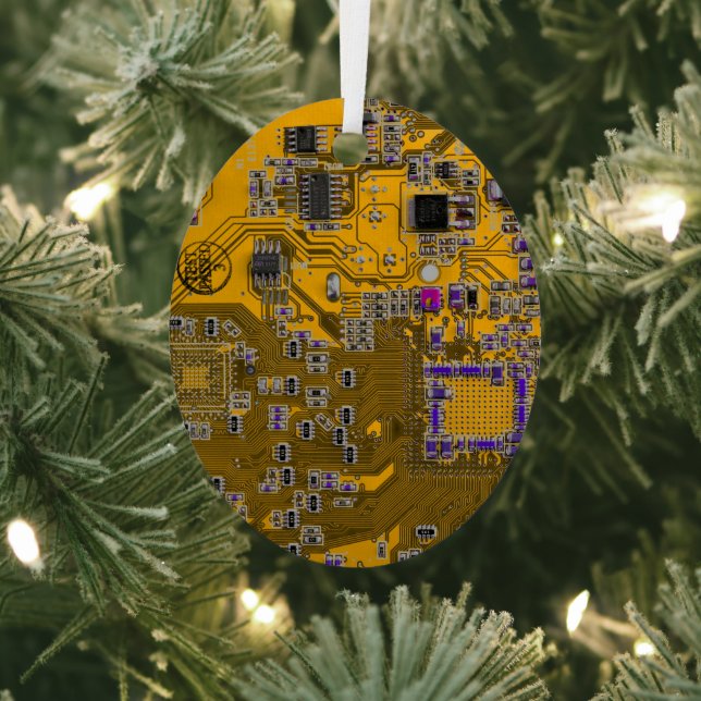 Lichtwellenleiter des Computergeek-Schaltkörpers Ornament Aus Metall (InSitu)
