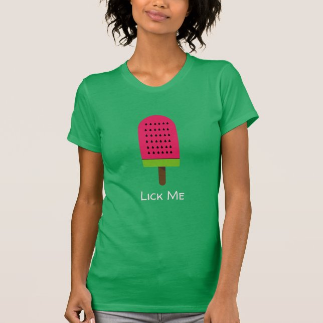 Lick Me Pop Kunst, Dichtung und Musik T-Shirt (Vorderseite)