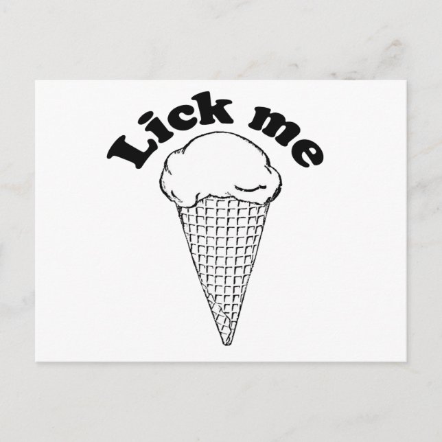 LICK ME POSTKARTE (Vorderseite)