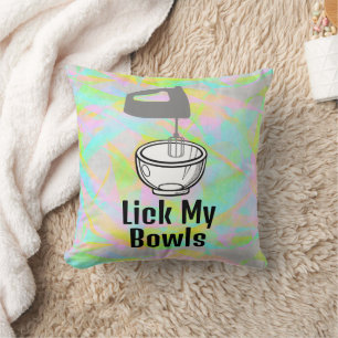 Lick my Bowls Throw Kissen