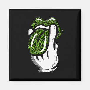 Lick Smoke Weed Pattern Pot Geschenk Magnet