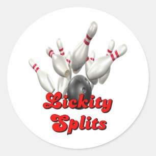 Lickity Split Bowling Runder Aufkleber