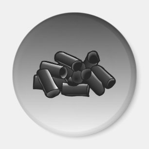 Licorice sur un aimant circulaire