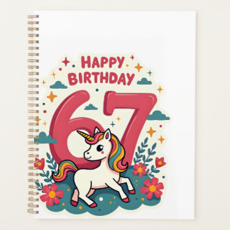 Licorne arc-en-ciel de dessin animé mignon d'anniv