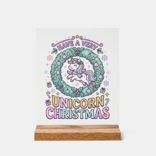 Licorne Avoir un très Noël Licorne Gras Typogra