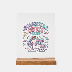 Licorne Club Céleste Mignon Rétro Style Produit G