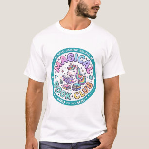 Licorne Club de Livre Magique T-shirt Drôle Graphi