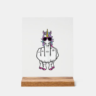 Licorne Doigt Du Milieu Drôle Magique Offensant Gr