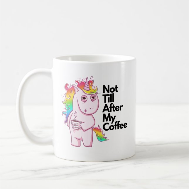 Licorne drôle d'arc-en-ciel de tasse d'amant de (Gauche)