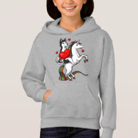 Licorne drôle d'équitation de chien de chien de
