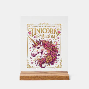 Licorne en fleurs design zazzle élégant_1