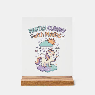Licorne en partie nuageux avec un T-Shirt tendance