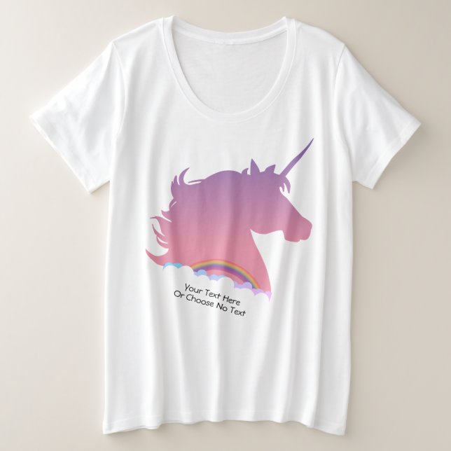 Licorne et arc-en-ciel roses pourpres d'Ombre des (Design devant)
