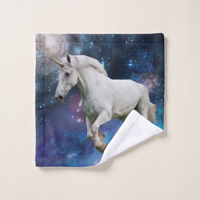 Licorne et galaxie (Gant de toilette)