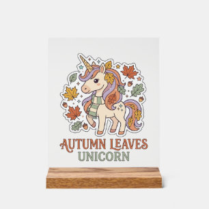 Licorne Feuilles d'Automne Licorne Conception Grap