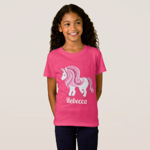 licorne magique ajouter nom filles t-shirt