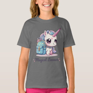 Licorne Magique Apprenante T-Shirt Enfants Retour