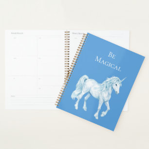 Licorne Magique Blanche Bleu Aqua