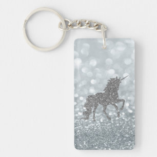 Licorne Paillettes Argentées Bokeh