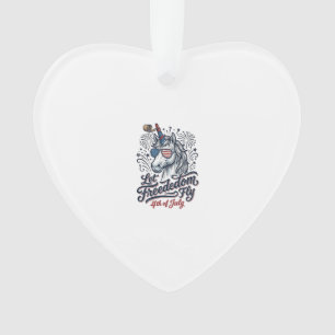 Licorne Patriotique Maillot Volant Liberté 4 Juill